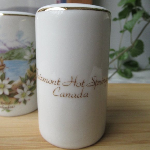 Salt & Pepper Shaker British Columbia Fairmont Hot Springs Canada Souvenir - Picture 4 of 8